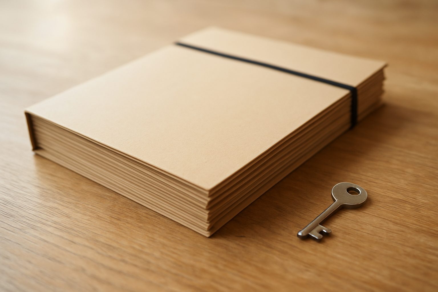 a fireproof document box with its lid open on a shelf beside neatly labeled folders